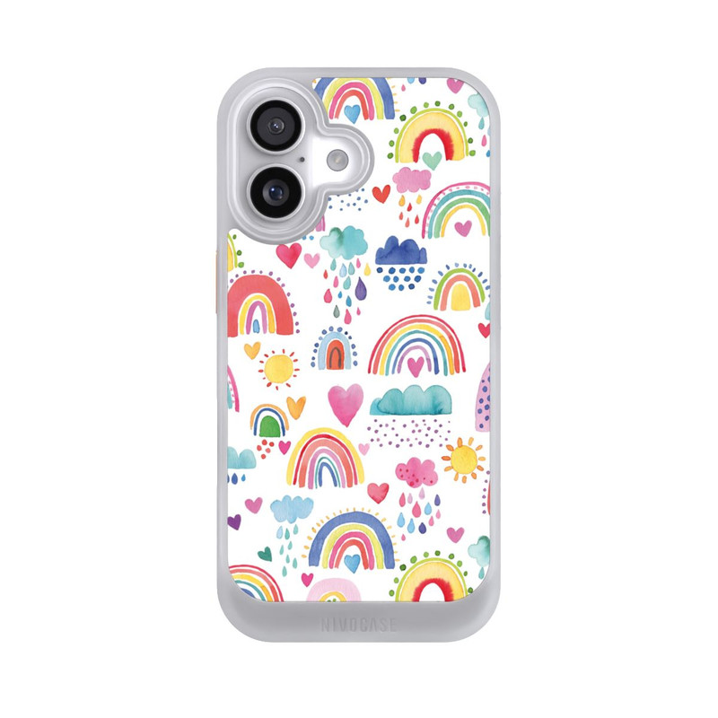 iPhone 17 NIVOcore Lovely Rainbows Multi Red