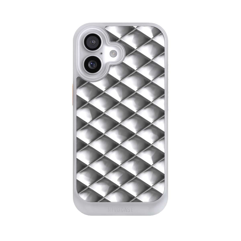 iPhone 17 NIVOcore Glamour Silver Squares