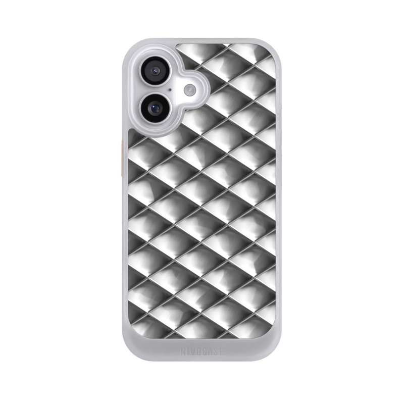 iPhone 17 NIVOcore Glamour Silver Squares