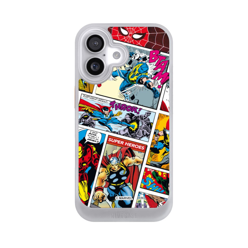 iPhone 17 NIVOcore Marvel Retro Comic Blue