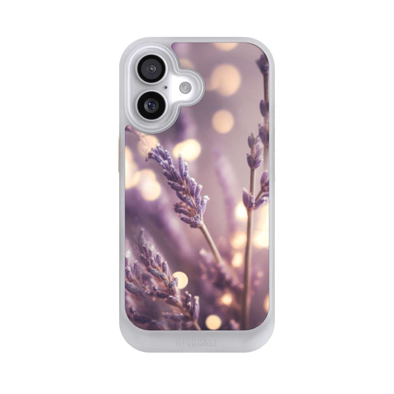 iPhone 17 NIVOcore Lavender Close Up with AI