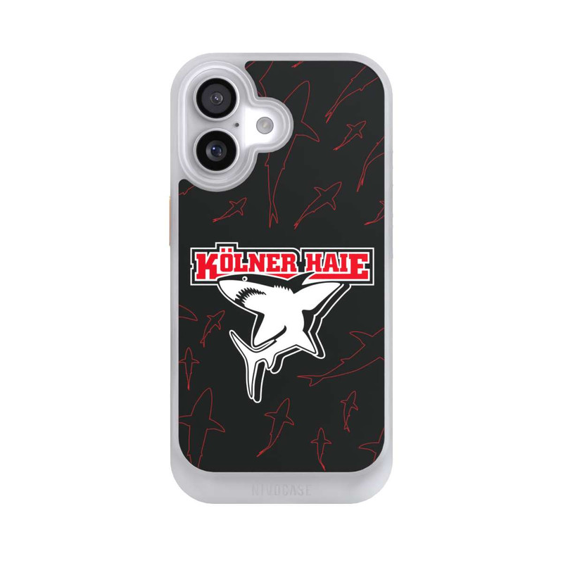 iPhone 17 NIVOcore Haie Muster Rot