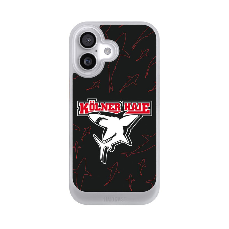 iPhone 17 NIVOcore Haie Muster Rot