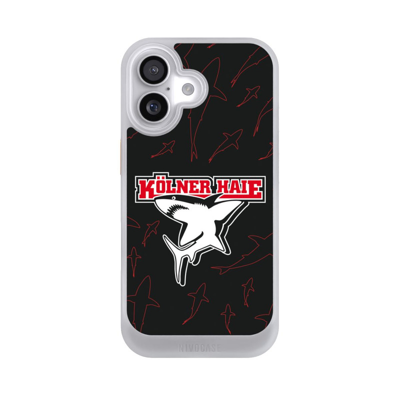 iPhone 17 NIVOcore Haie Muster Rot