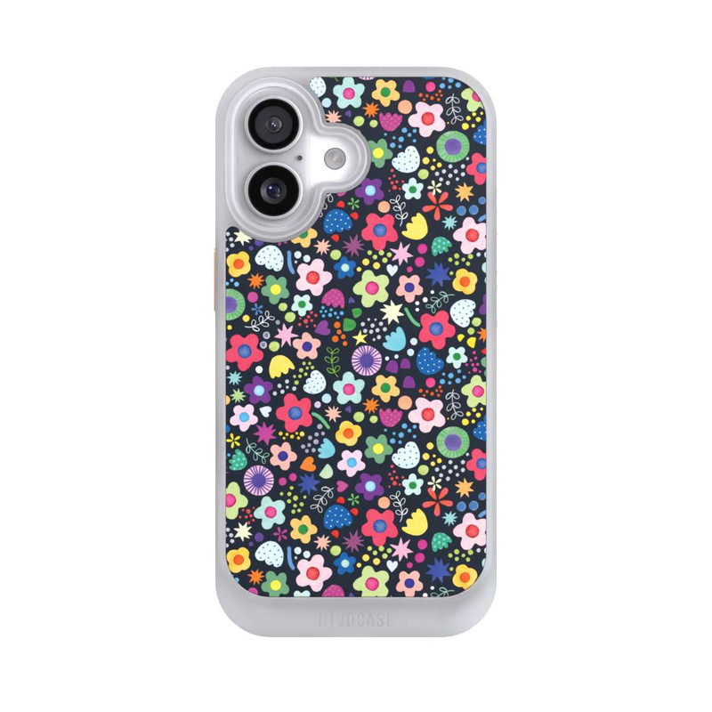 iPhone 17 NIVOcore Psychedelic Flowers Multi Black