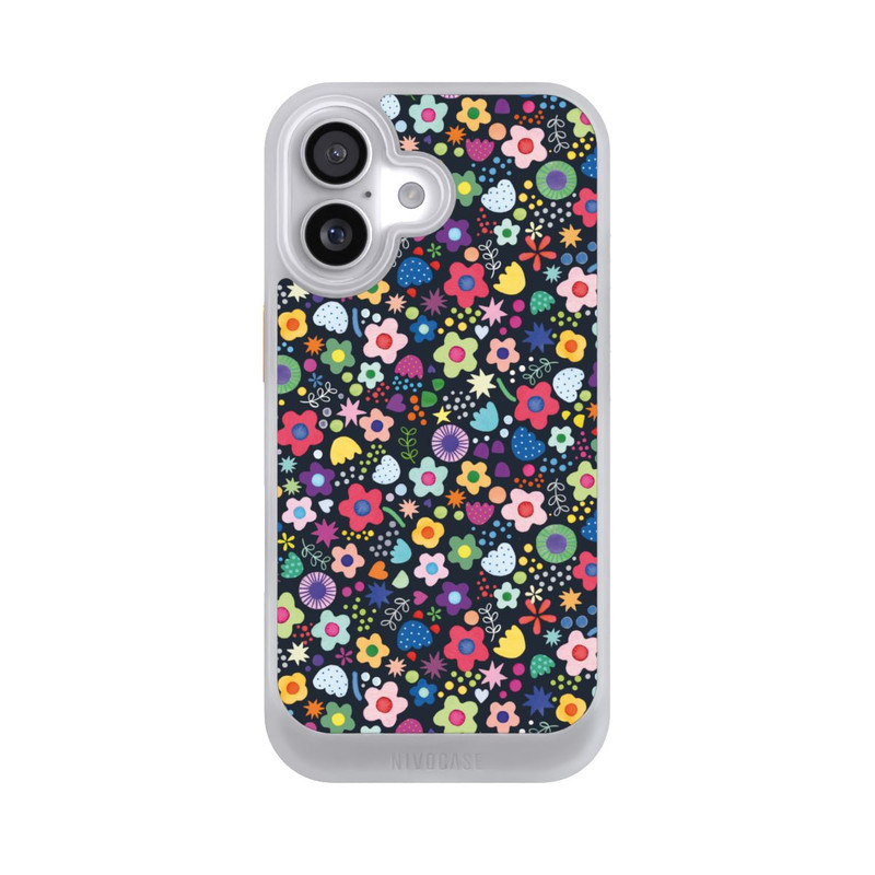 iPhone 17 NIVOcore Psychedelic Flowers Multi Black