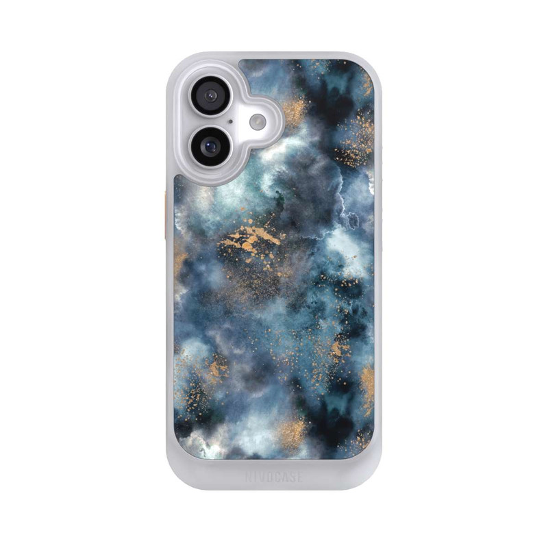 iPhone 17 NIVOcore Smoky Marble Watercolor Navy