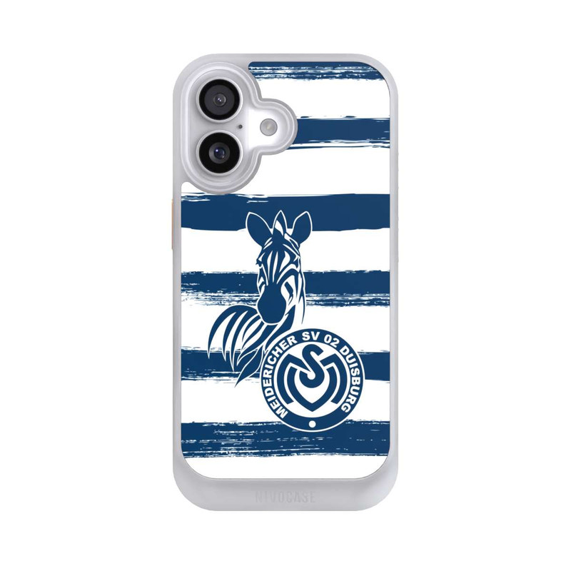 iPhone 17 NIVOcore MSV Duisburg Blau Weiß Gestreift