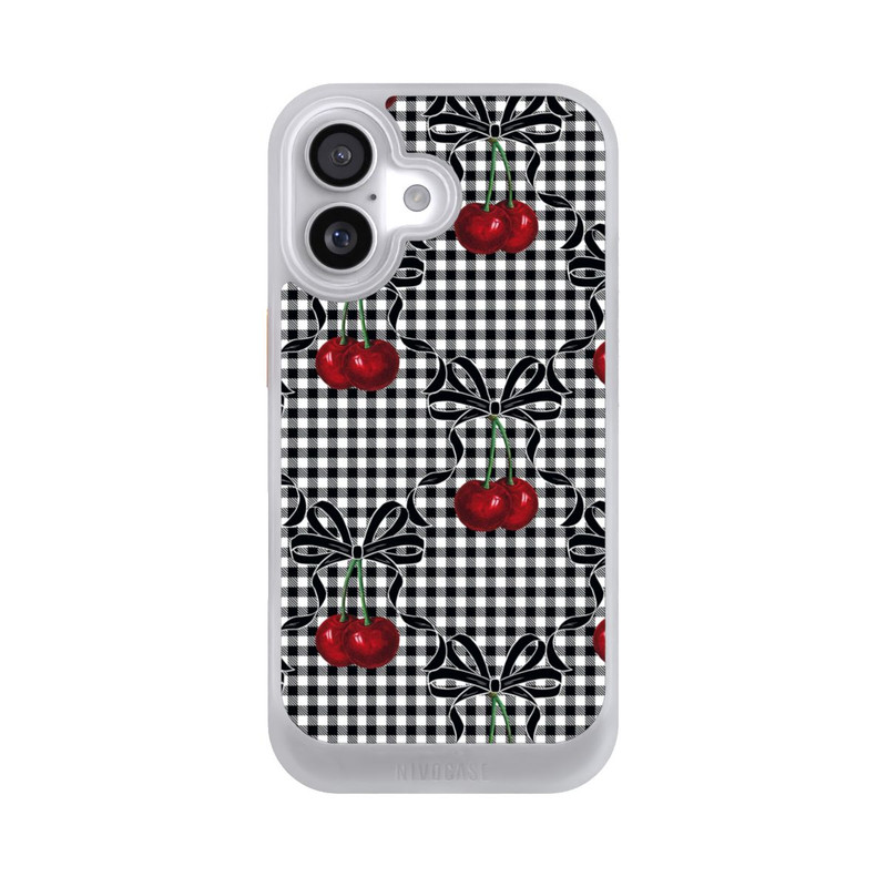 iPhone 17 NIVOcore Cherry Pattern Black