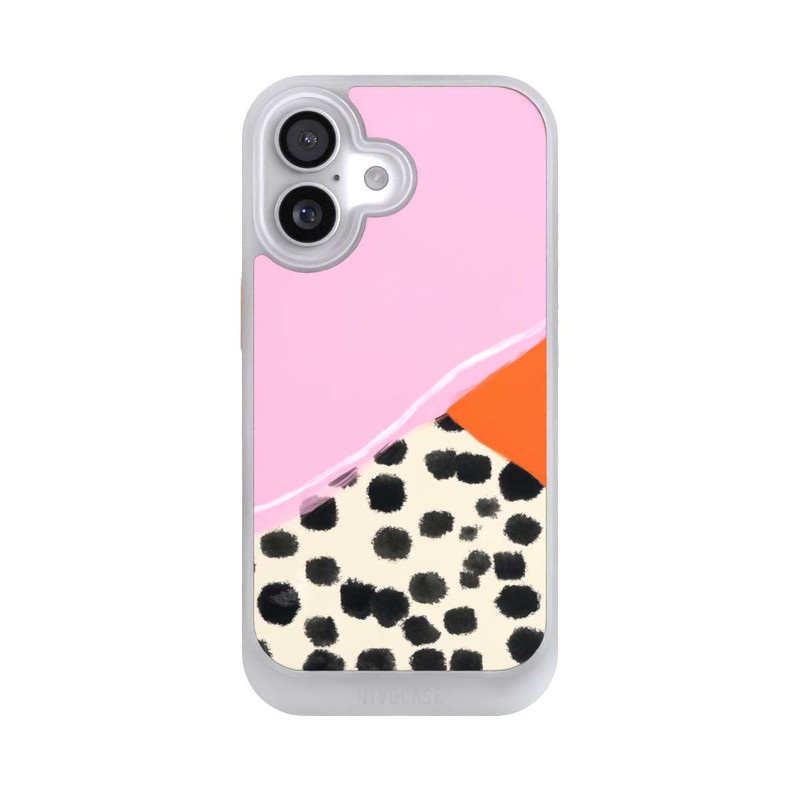 iPhone 17 NIVOcore Pink and Orange Modern Art with Dots