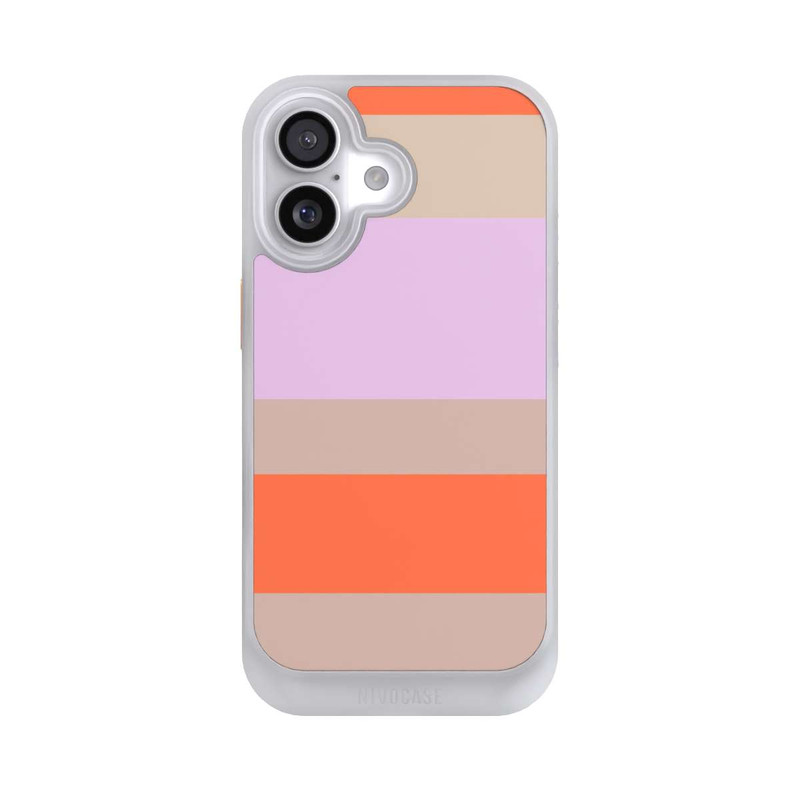 iPhone 17 NIVOcore Moca Lila Orange Stripes