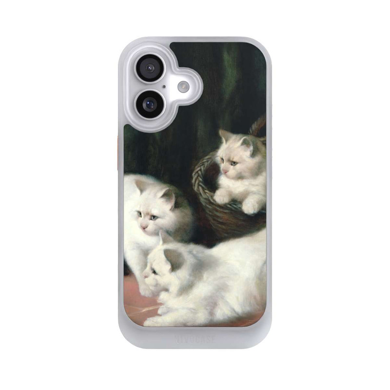 iPhone 17 NIVOcore Three White Angora Kittens