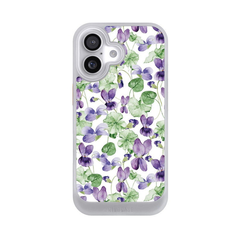 iPhone 17 NIVOcore Purple Wildflowers Pattern Watercolor