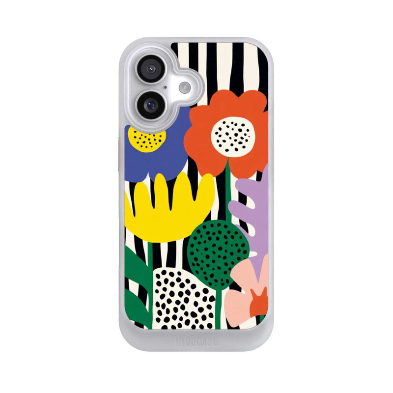 iPhone 17 NIVOcore Flowers Striped Background