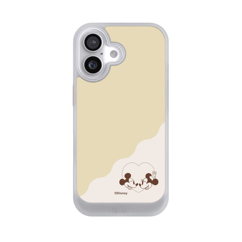 iPhone 17 NIVOcore Mickey and Minnie Love Heart Beige