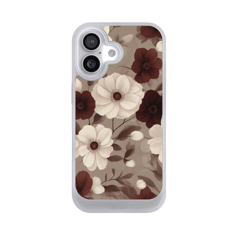 iPhone 17 NIVOcore Negative Flower Bordeaux White with AI