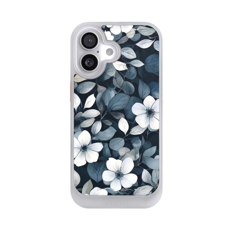iPhone 17 NIVOcore Blaue Negativblumen mit KI