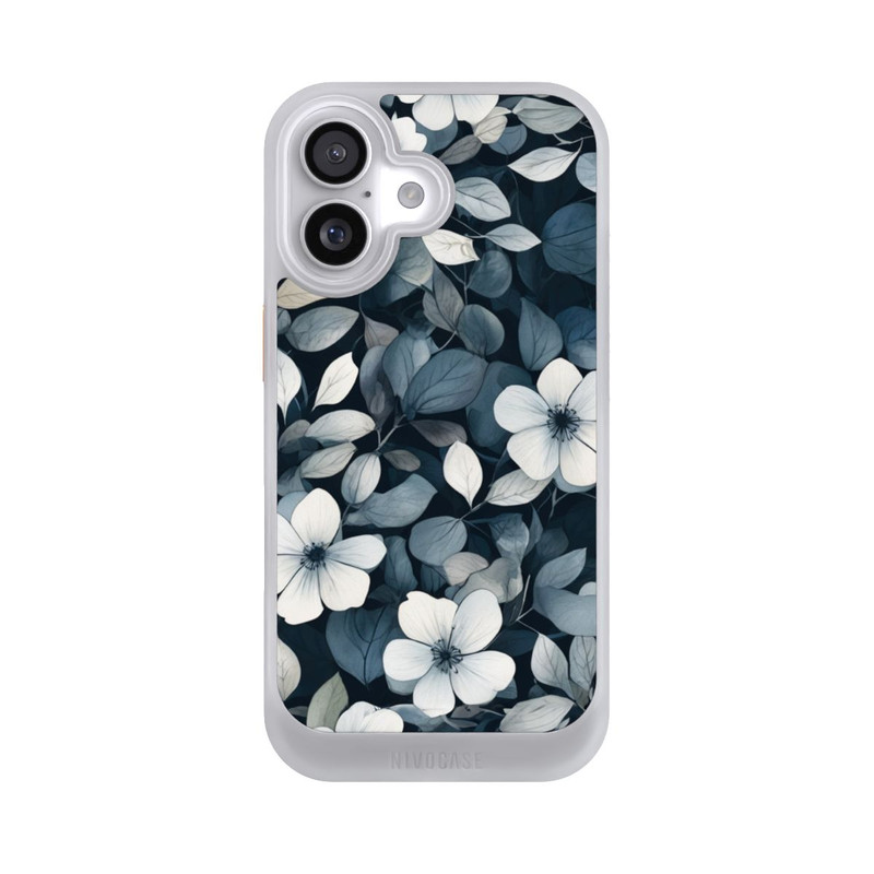iPhone 17 NIVOcore Blaue Negativblumen mit KI