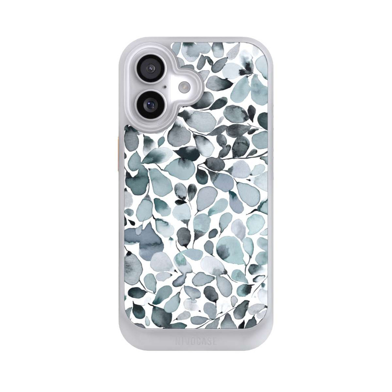 iPhone 17 NIVOcore Eucalyptus Watercolor Leaves Grey