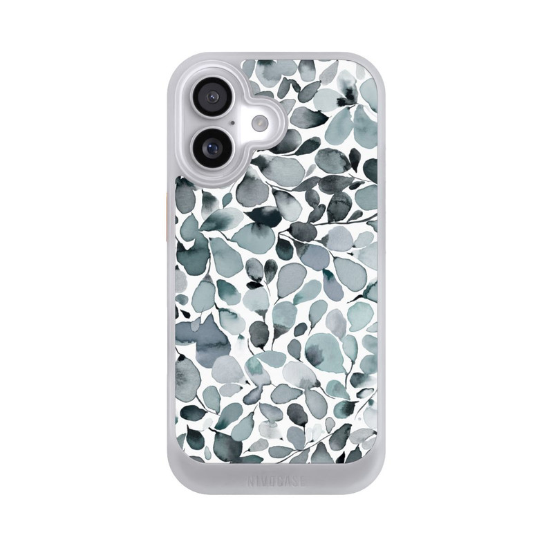 iPhone 17 NIVOcore Eucalyptus Watercolor Leaves Grey