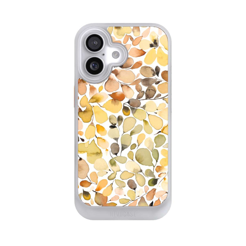iPhone 17 NIVOcore Eucalyptus Watercolor Leaves Brown Autumn