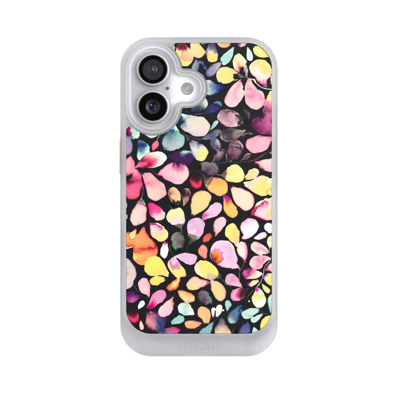 iPhone 17 NIVOcore Eukalyptus Aquarellblätter Schwarz