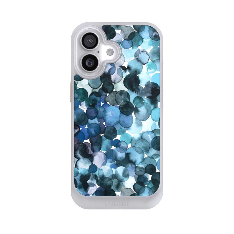 iPhone 17 NIVOcore Watercolor Dots Blue Pattern
