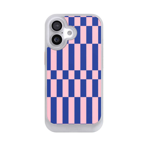  NIVOcore Checked Abstract Bold Electric Blue and Pink Color Block