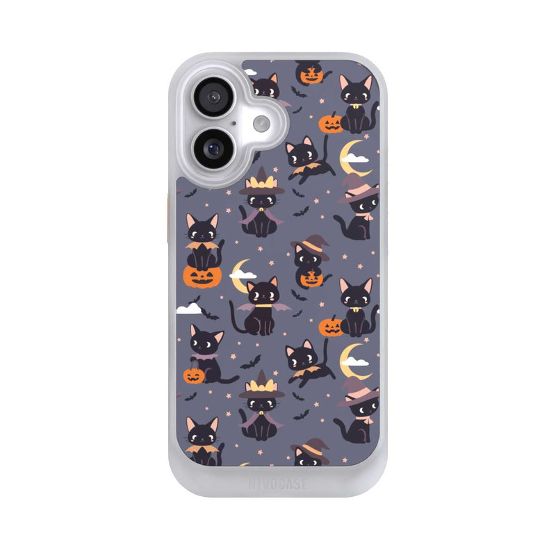 iPhone 17 NIVOcore Cute Halloween Witch Cats and Pumpkins