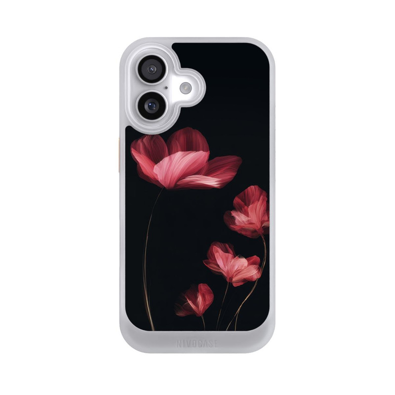 iPhone 17 NIVOcore Fleurs Bordeaux Noires