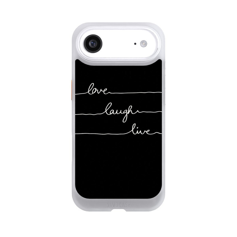 iPhone Air NIVOcore Love Laugh Live weiß/schwarz