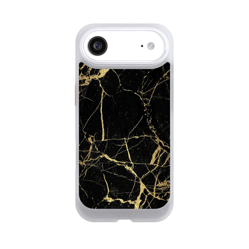 iPhone Air NIVOcore Schwarzgoldener Marmor-Look