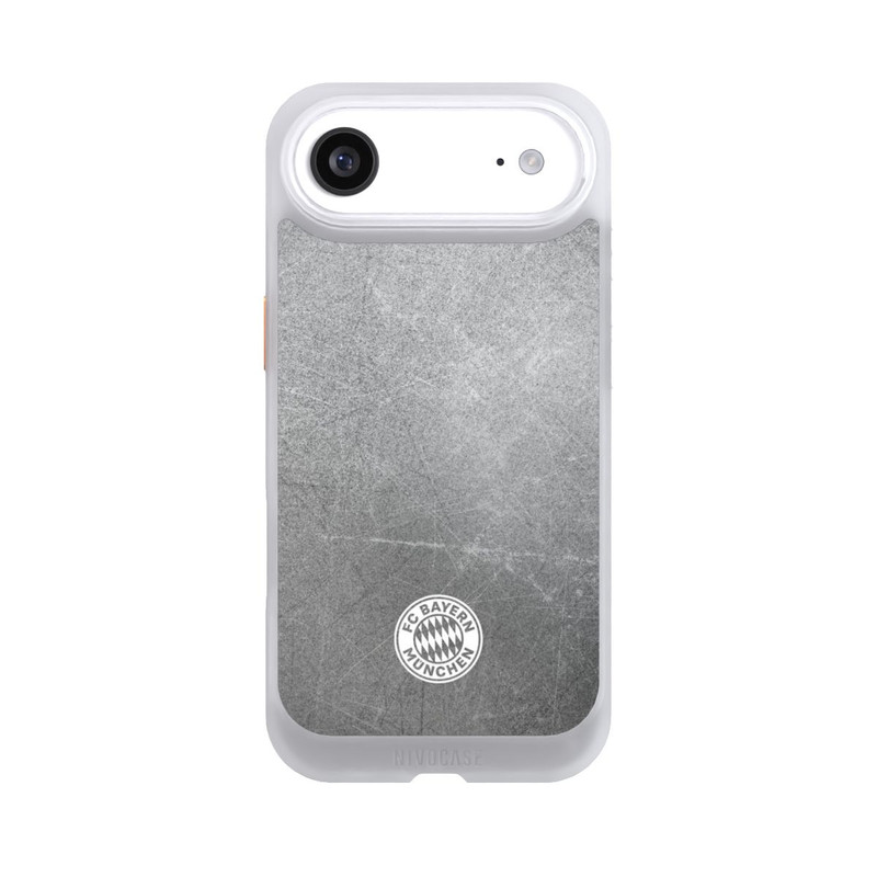 iPhone Air NIVOcore Klassisches FCB Logo Klein - Weiß auf Metalllook