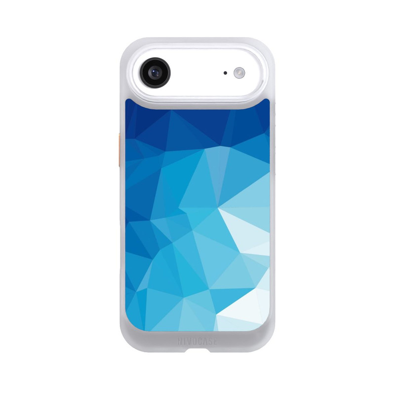 iPhone Air NIVOcore Mosaïque Polygonale Bleue