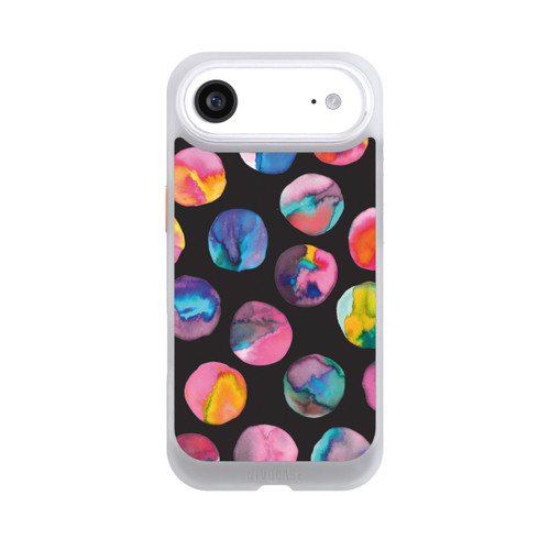 Apple iPhone Air NIVOcore Colorful Ink Marbles Dots Black