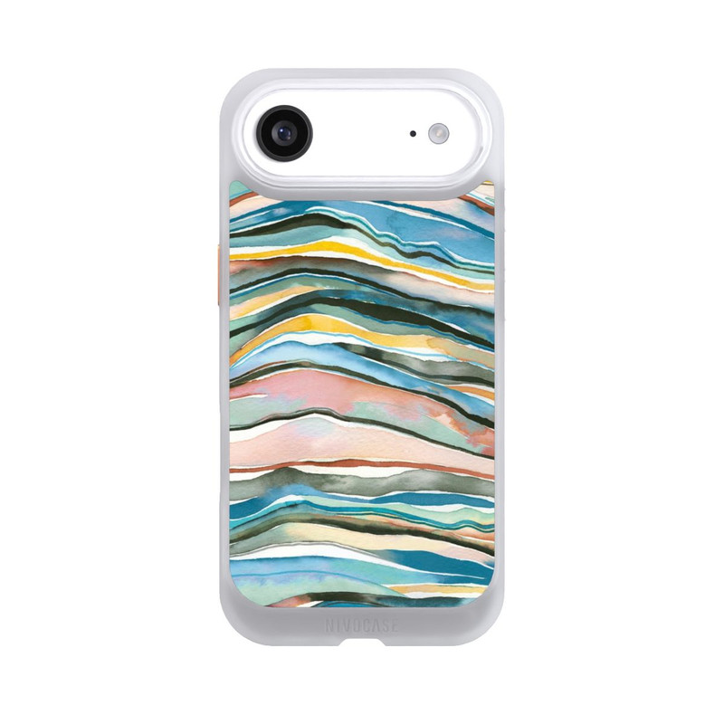 iPhone Air NIVOcore Achatschichten Aquarellblau