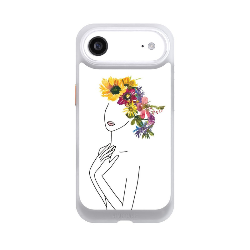 iPhone Air NIVOcore Line Art Frau mit Blumenkrone