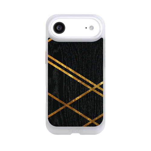 Apple iPhone Air NIVOcore Black Geometric Pattern Golden Stripes