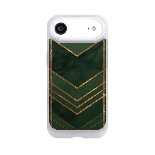 Apple iPhone Air NIVOcore Dark Green Pattern Golden Stripes