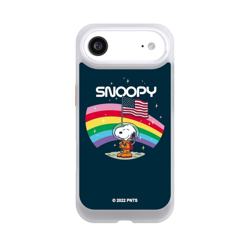 iPhone Air NIVOcore Snoopy Weltraumreisender Regenbogen