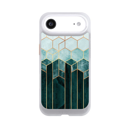 Apple iPhone Air NIVOcore Blaugrüne Sechsecke
