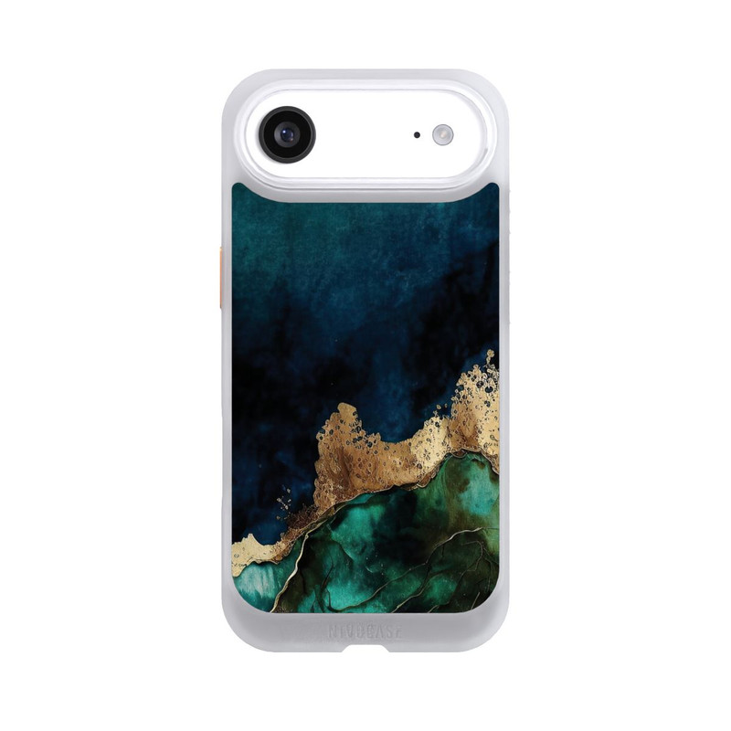 iPhone Air NIVOcore Petrolblau mit Gold