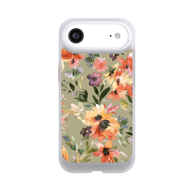 iPhone Air NIVOcore Fleurs tropicales picturales vert sauge