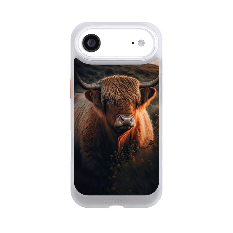 iPhone Air NIVOcore Hochland Rind mit großen Hörnern mit KI