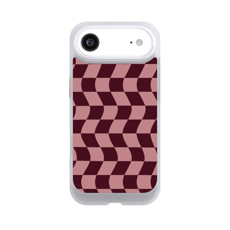 iPhone Air NIVOcore Schachbrett Rot-Rosa