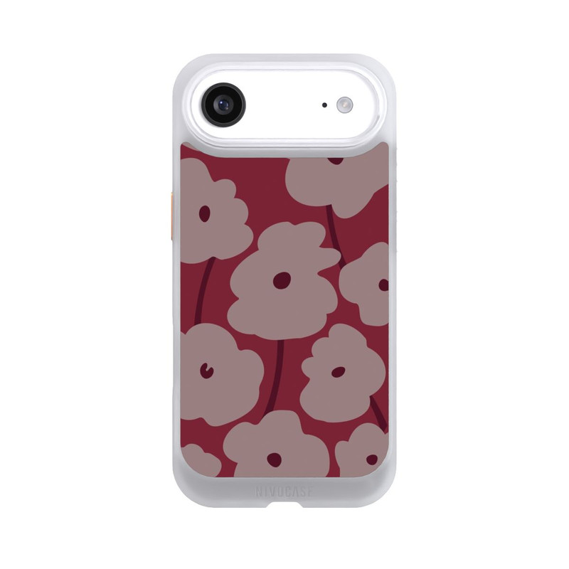 iPhone Air NIVOcore Minimalistische Blumen Bordeaux
