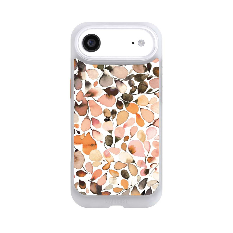 iPhone Air NIVOcore Eucalyptus Watercolor Leaves Dark Brown Autumn