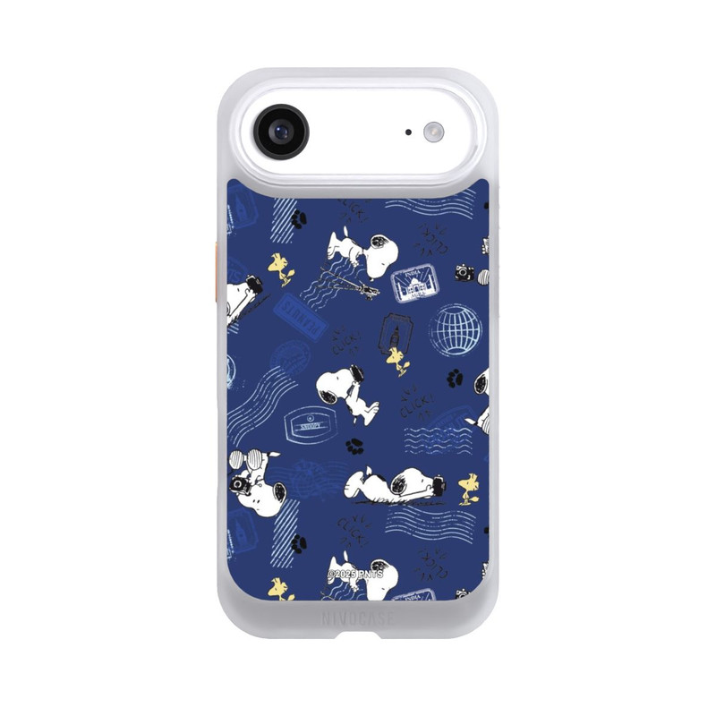 iPhone Air NIVOcore Peanuts Travel Stamps Pattern Blue