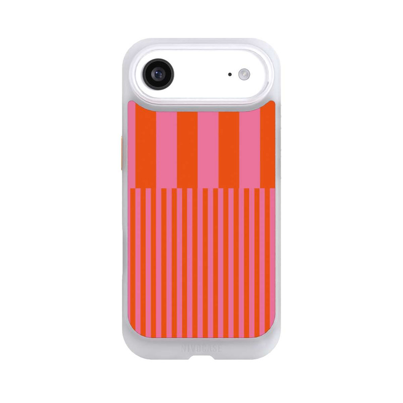 iPhone Air NIVOcore Striped Pattern Pink Red