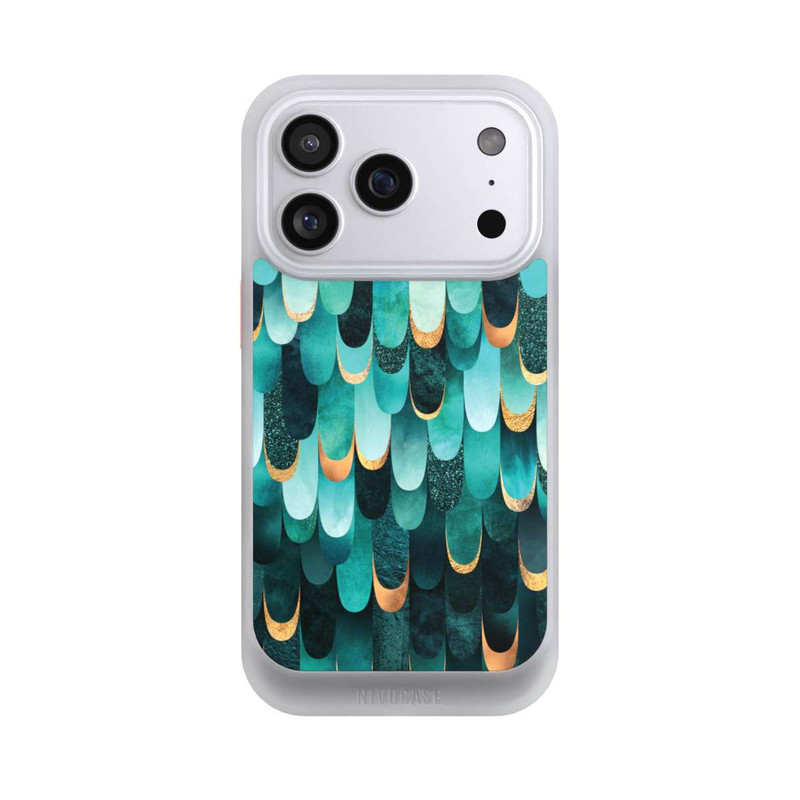 iPhone 17 Pro NIVOcore Feathered Turquoise Gold Print